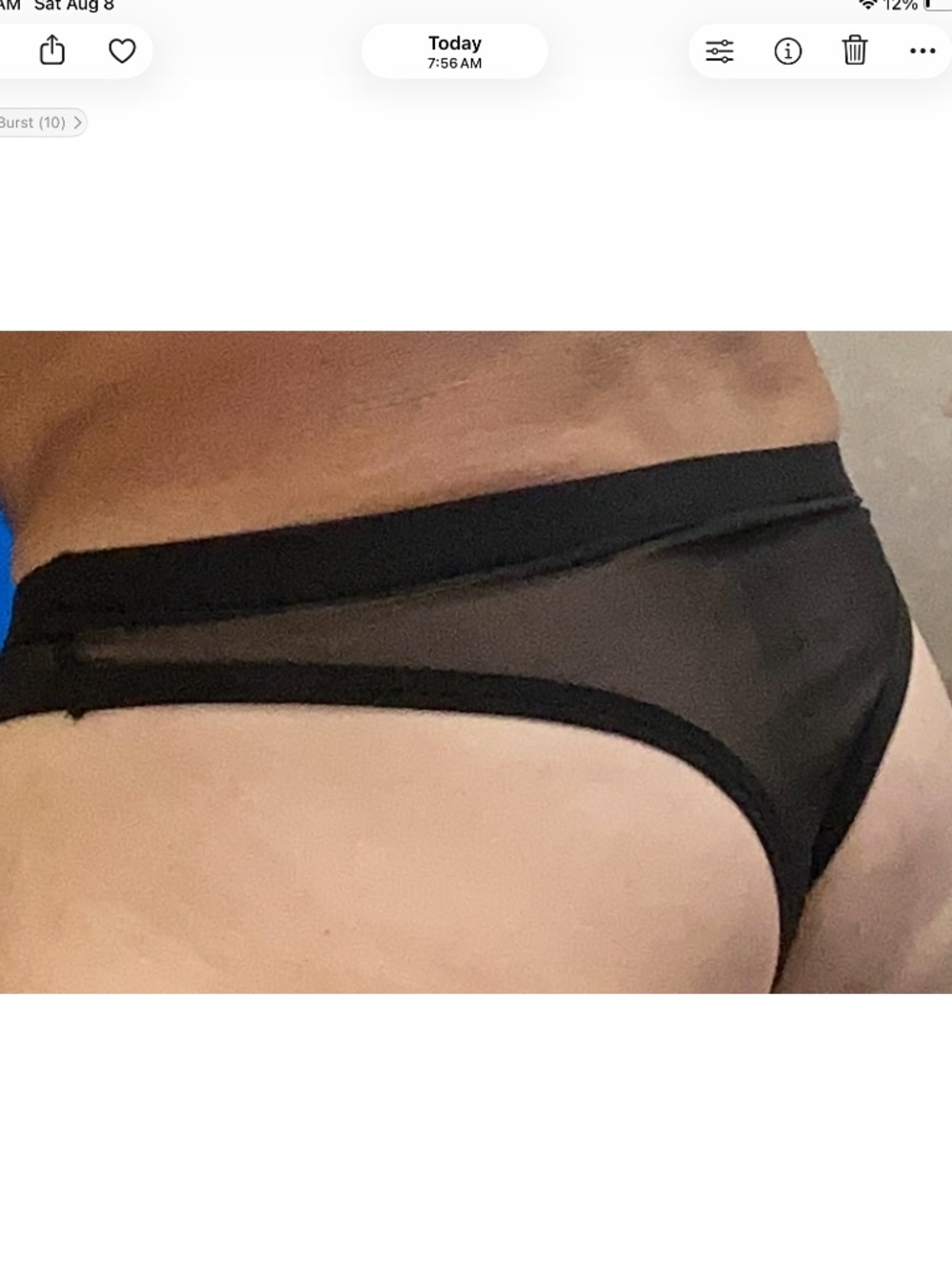 Sexy black mesh side thong medium - Picture 7 of 7